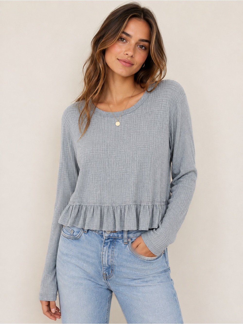 Altar'd State Light Blue Top